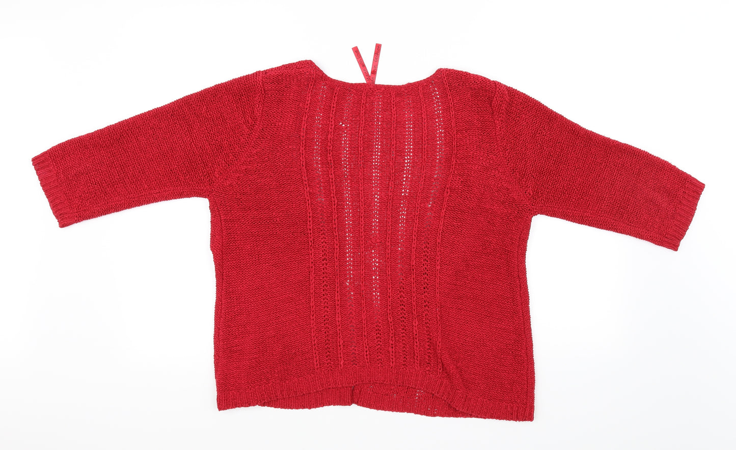 Preworn Womens Red   Cardigan Jumper Size 14