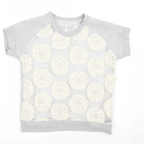 Atmosphere Womens Grey Floral  Pullover Jumper Size 6