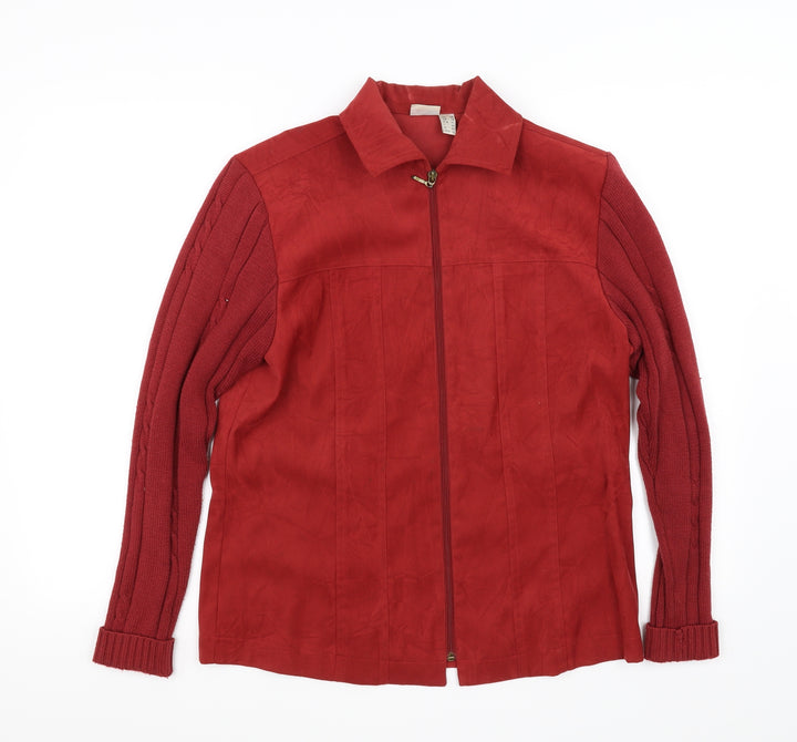 Oscar B Womens Red Jacket Coat Size 12