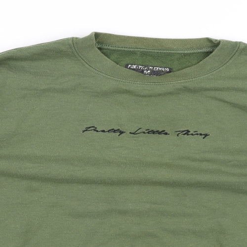 PRETTYLITTLETHING Womens Green   Pullover Jumper Size M