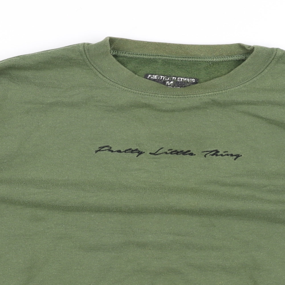 PRETTYLITTLETHING Womens Green   Pullover Jumper Size M