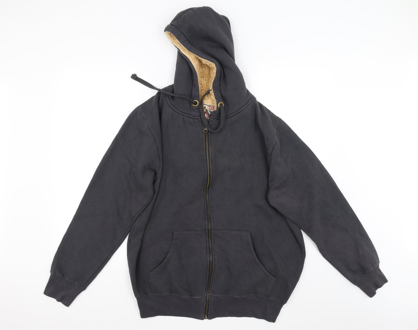 vintage state Mens Black   Full Zip Hoodie Size L