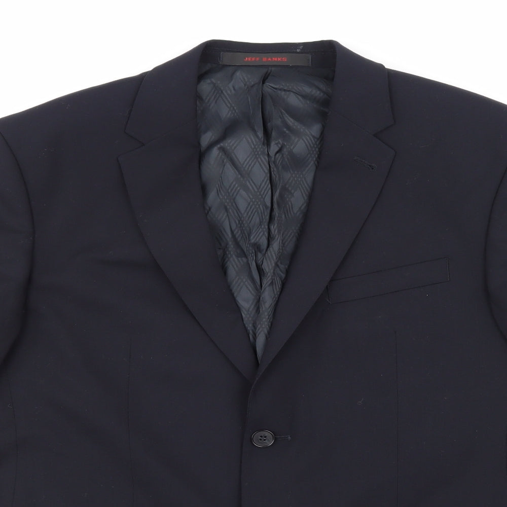Jeff Banks Mens Blue   Jacket Suit Jacket Size 40
