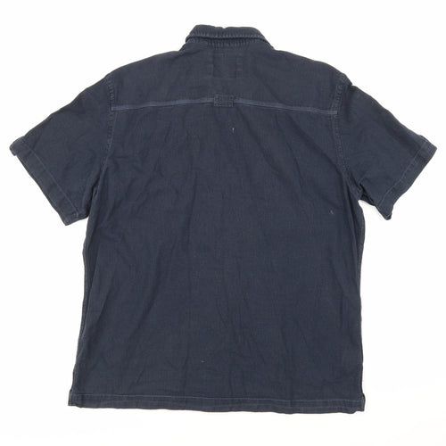 North Coast Mens Blue    Button-Up Size L