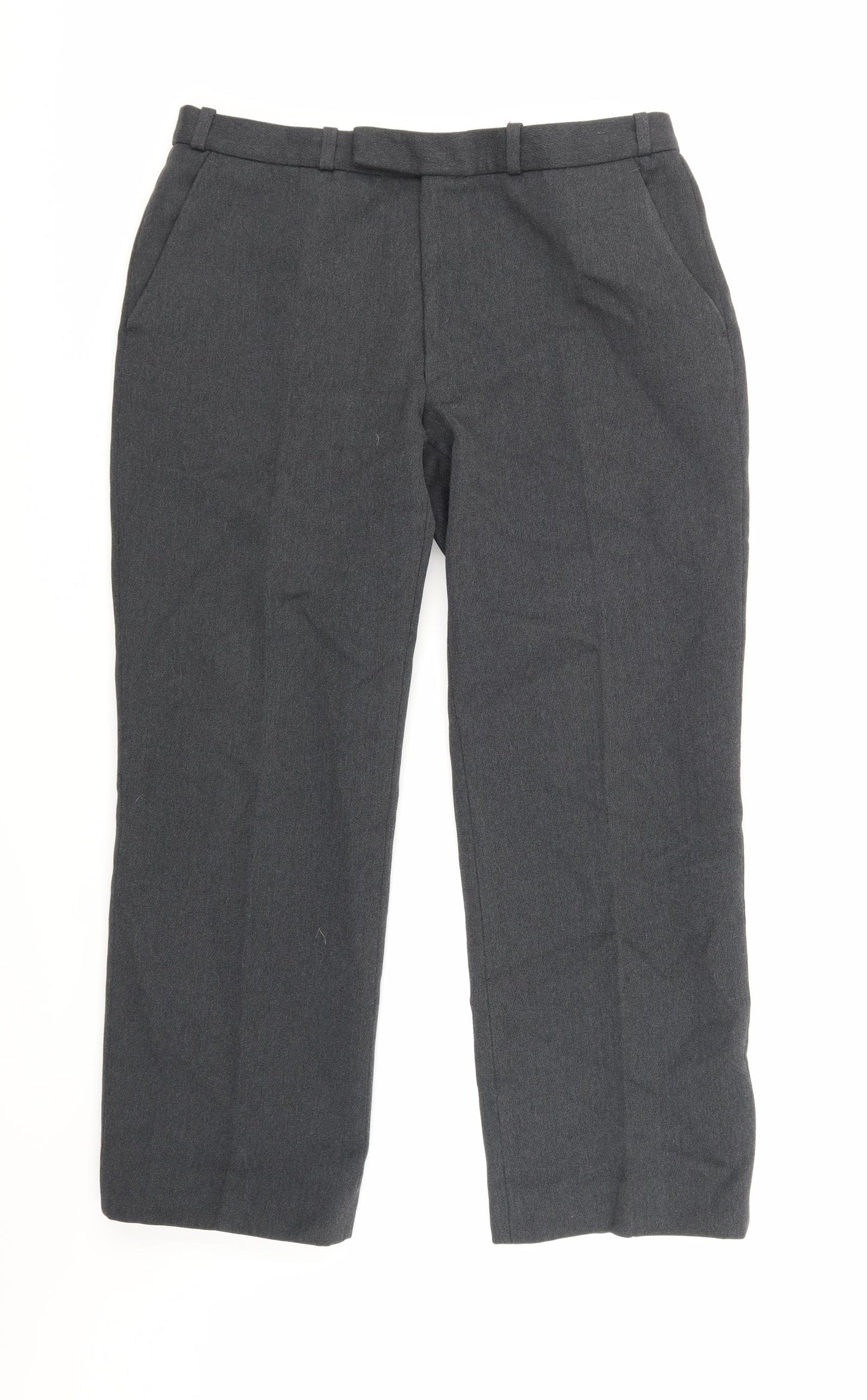 Terylene Mens Grey   Trousers  Size 34 in L30 in