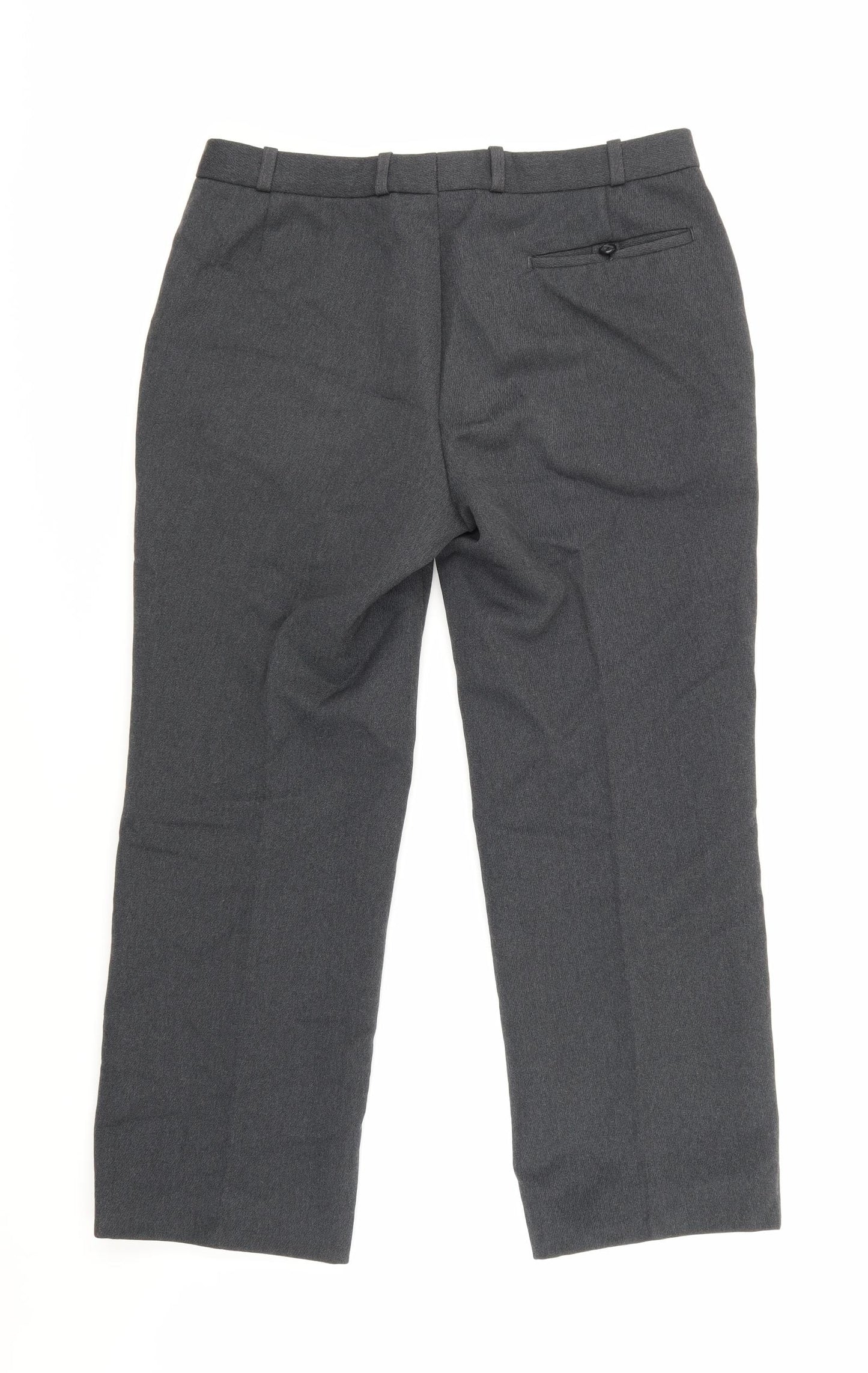 Terylene Mens Grey   Trousers  Size 34 in L30 in