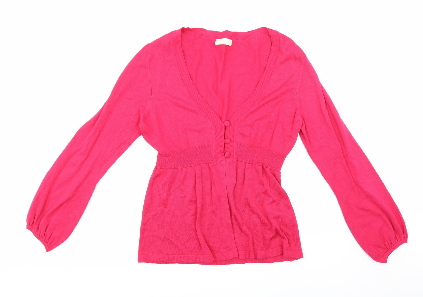 Marks and Spencer Womens Pink  Knit Cardigan Jumper Size 16