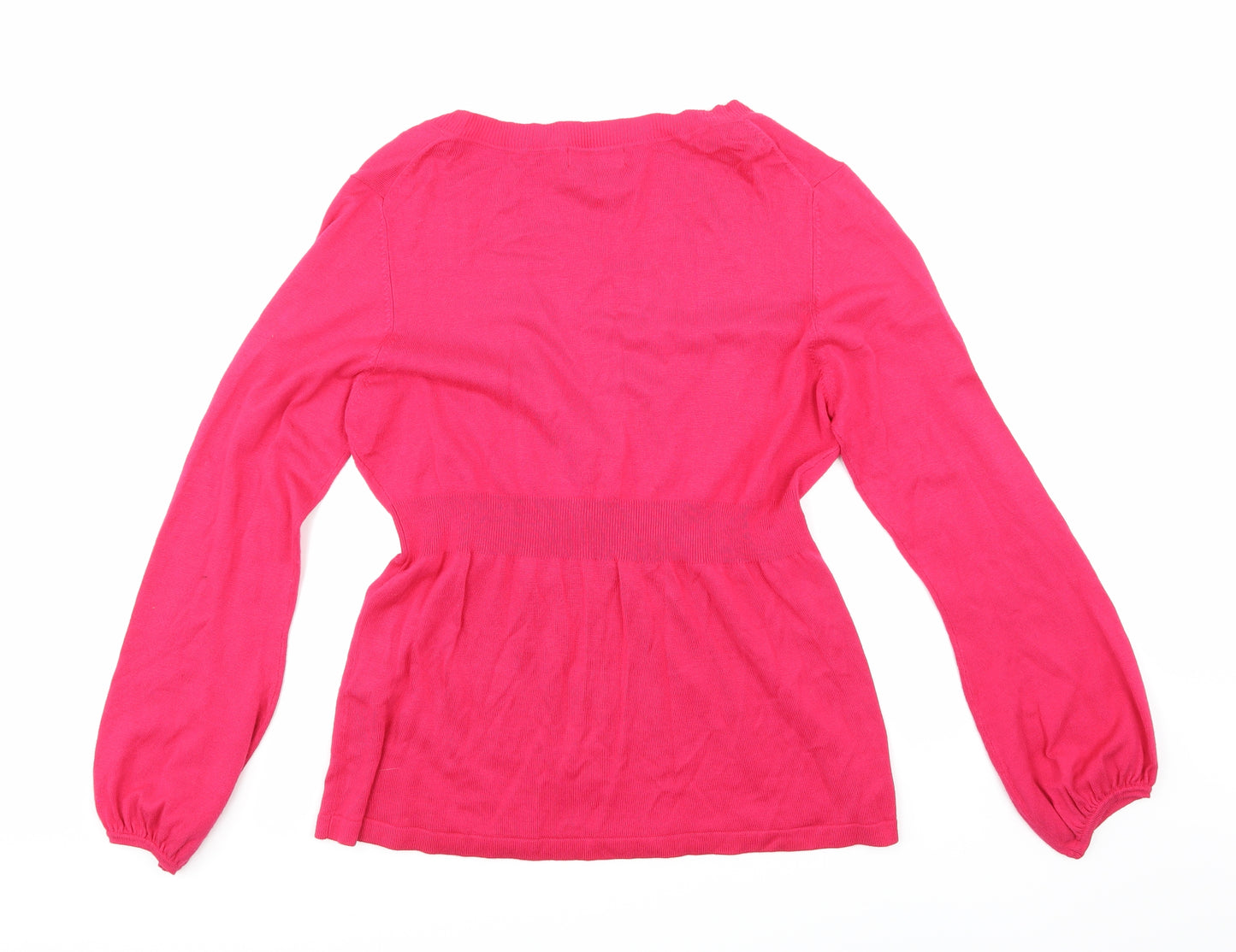 Marks and Spencer Womens Pink  Knit Cardigan Jumper Size 16