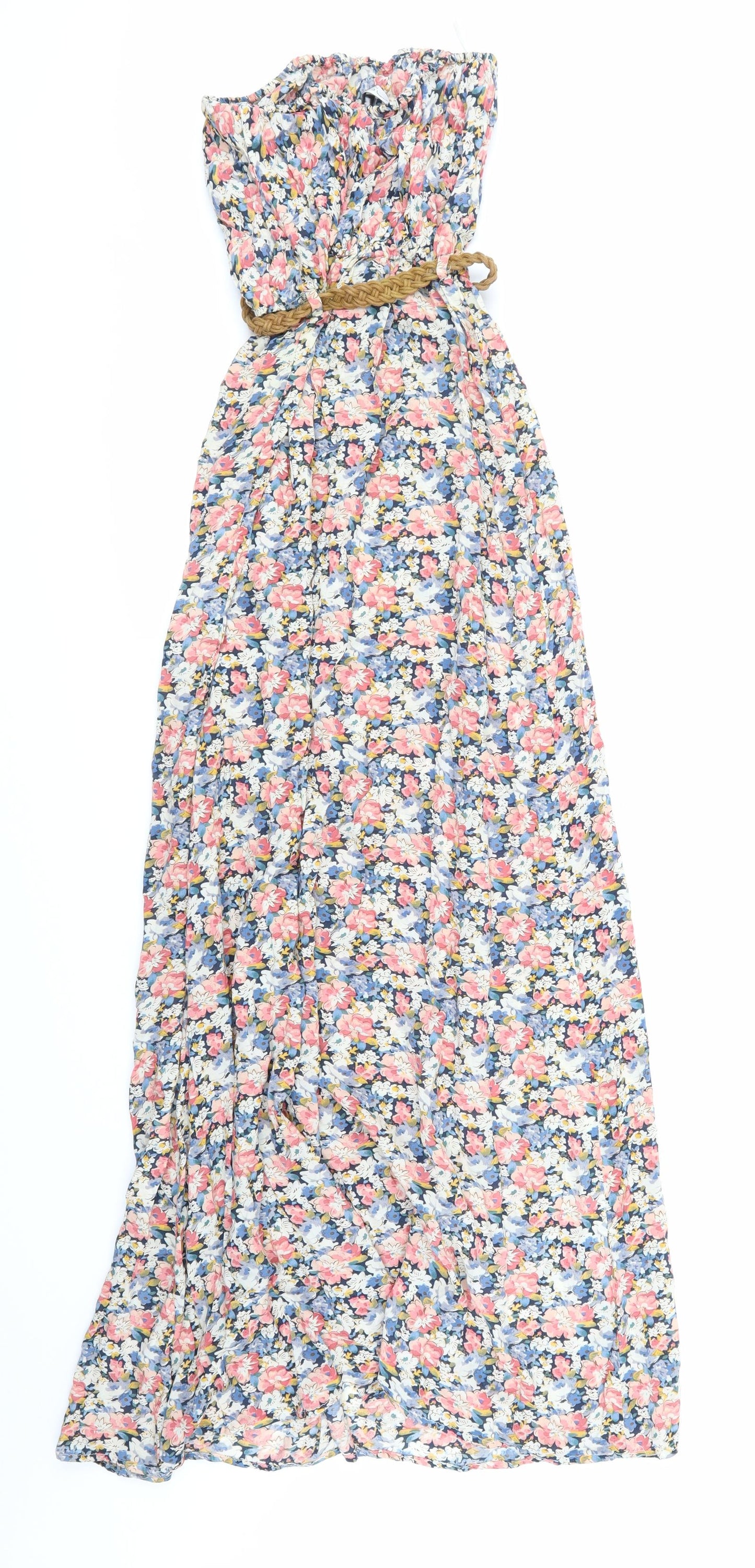 New Look Womens Blue Floral  Maxi  Size 10