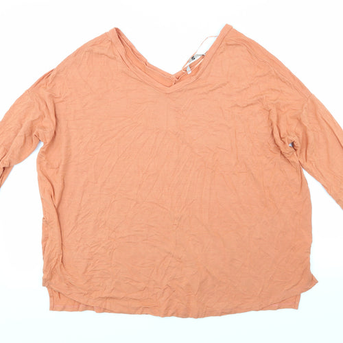 TU Womens Orange   Basic T-Shirt Size 8