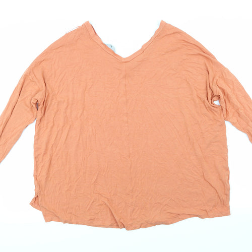 TU Womens Orange   Basic T-Shirt Size 8