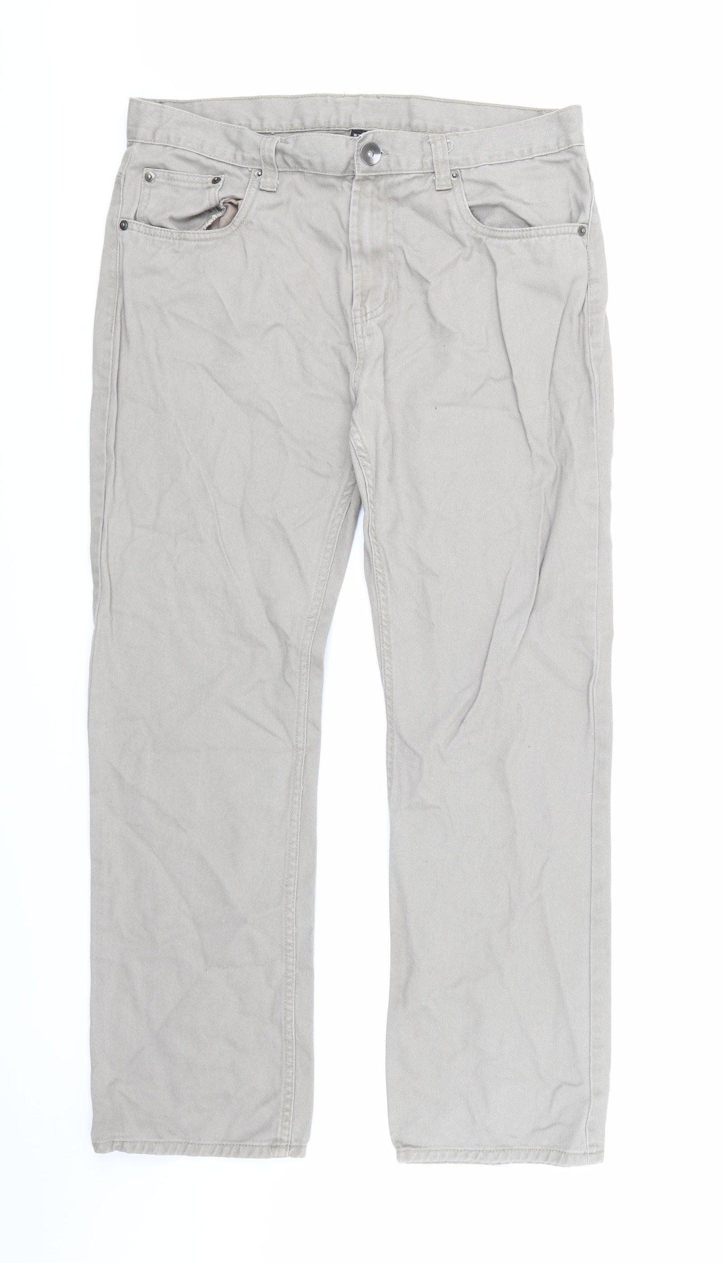 Preworn Mens Beige   Trousers  Size 34 in L30 in