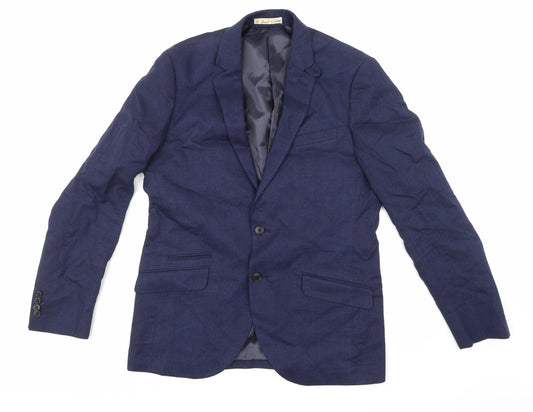 Front view of Hammond & Co men’s blue jacket suit jacket, size 40