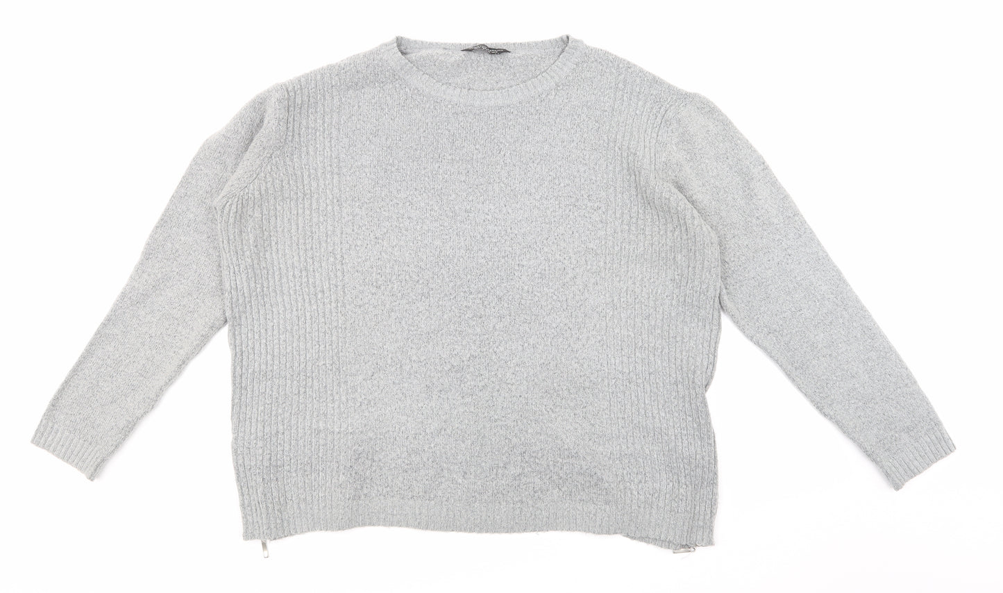 George Womens Grey  Knit Pullover Jumper Size 18
