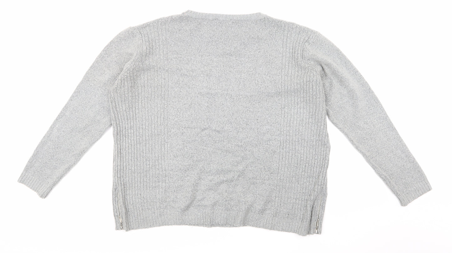 George Womens Grey  Knit Pullover Jumper Size 18