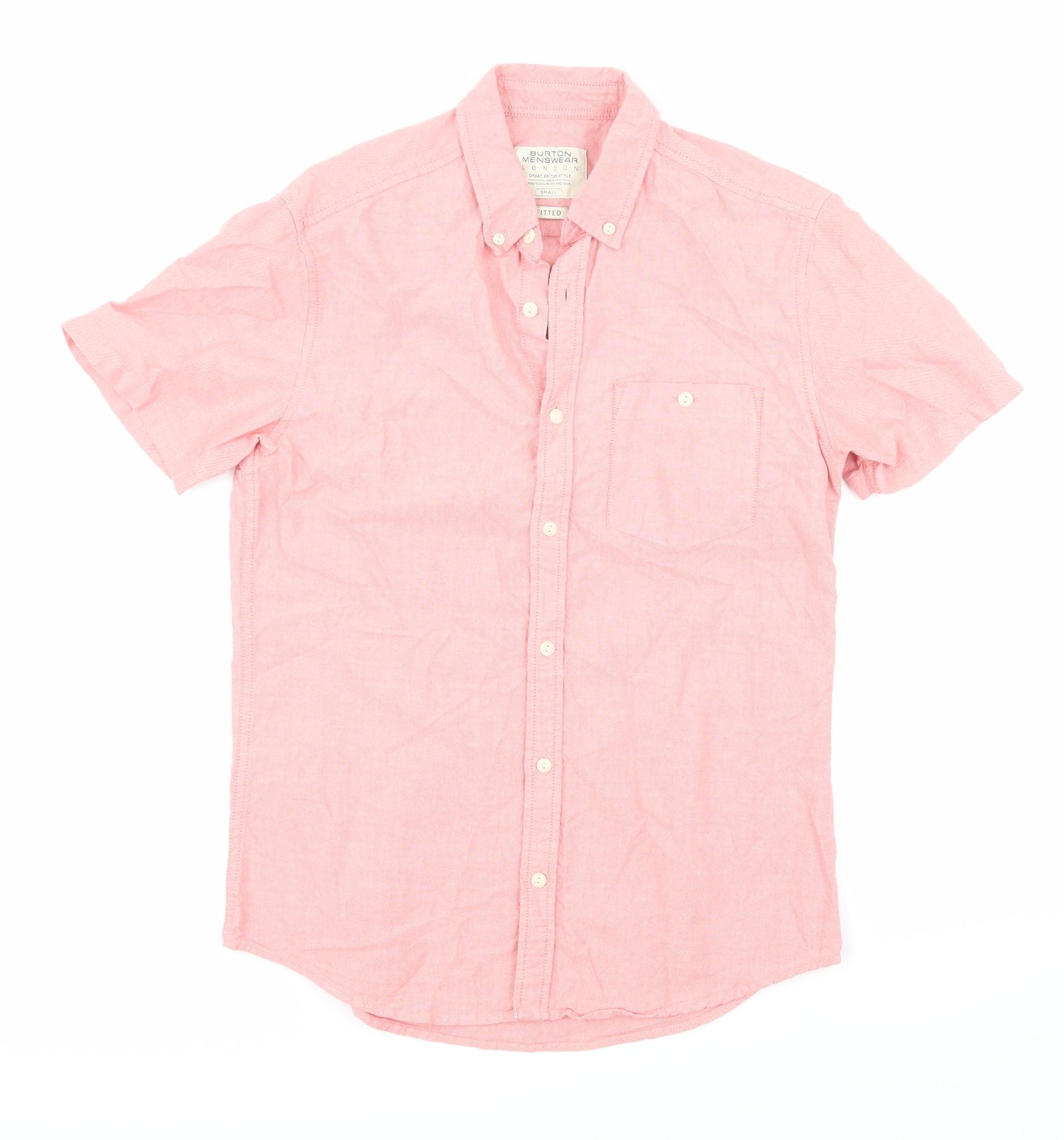 Burton Mens Pink    Button-Up Size S