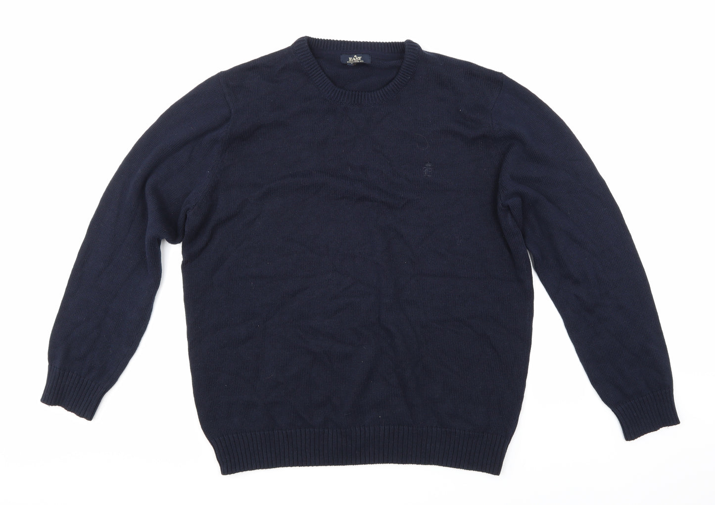 Easy Mens Blue   Pullover Jumper Size L