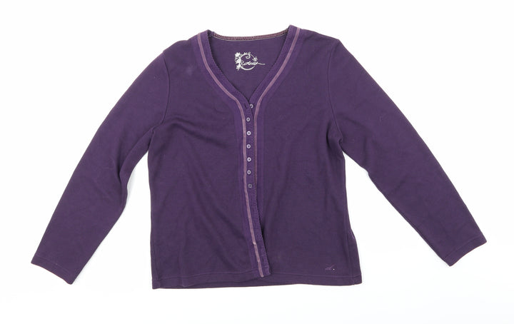DASH Womens Purple Cardigan Jumper Size 14