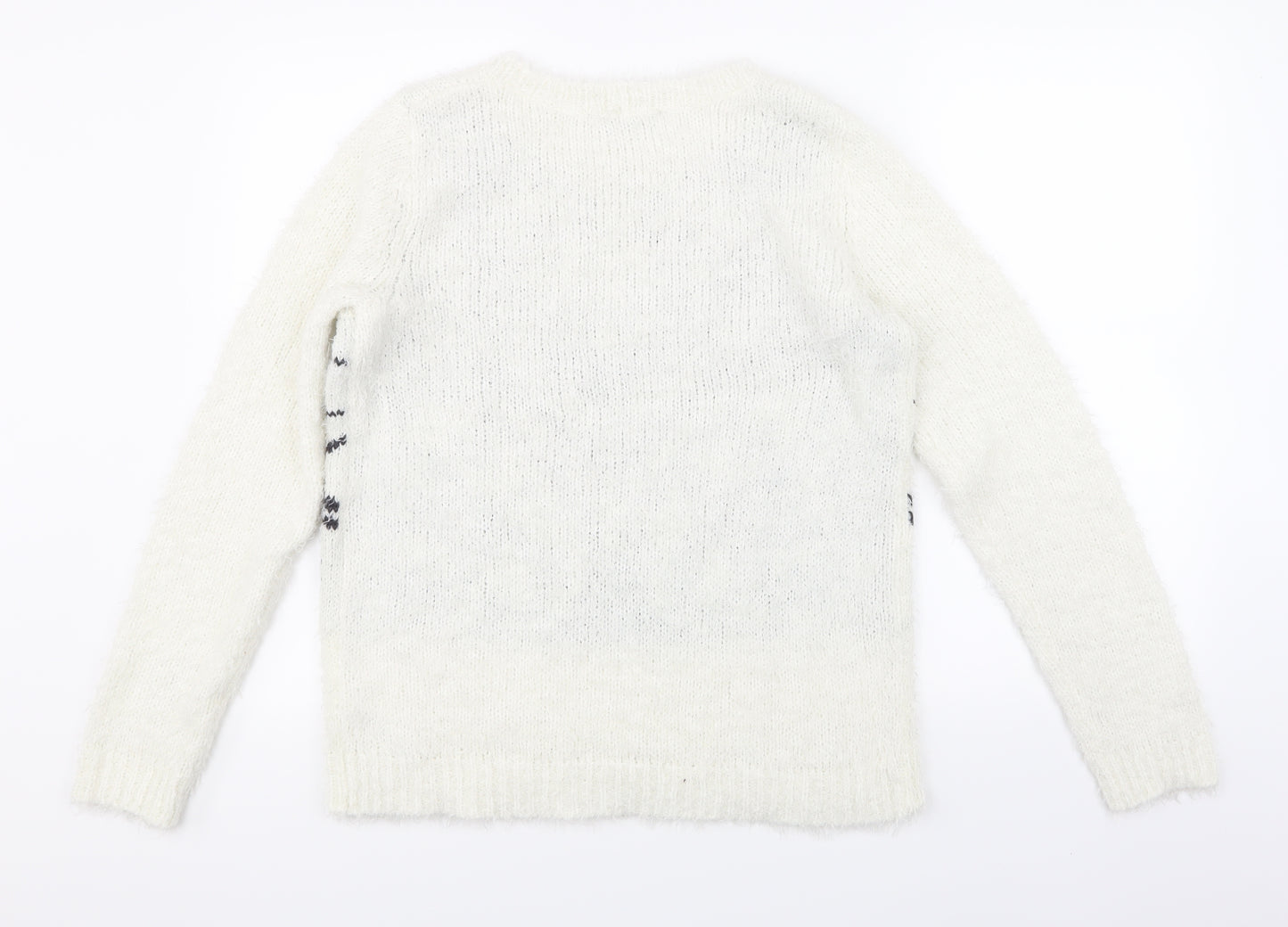 Dorothy Perkins Womens White  Knit Pullover Jumper Size 16