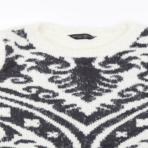 Dorothy Perkins Womens White  Knit Pullover Jumper Size 16