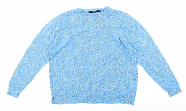 isle Womens Blue Knit Pullover Jumper Size XL