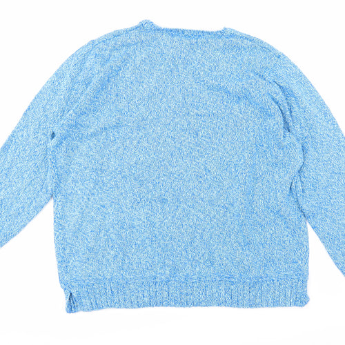 isle Womens Blue  Knit Pullover Jumper Size XL