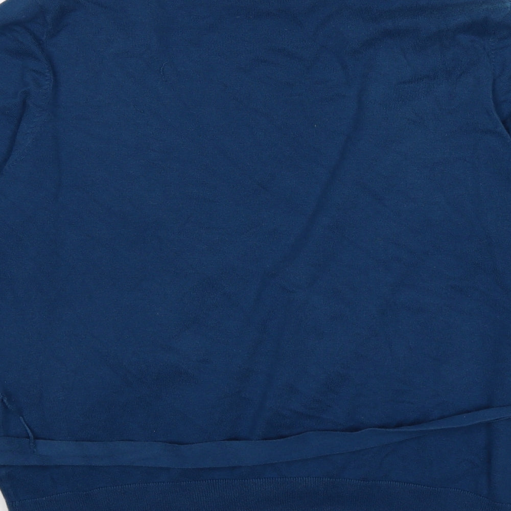Laura Ashley Womens Blue  Knit Cardigan Jumper Size 18