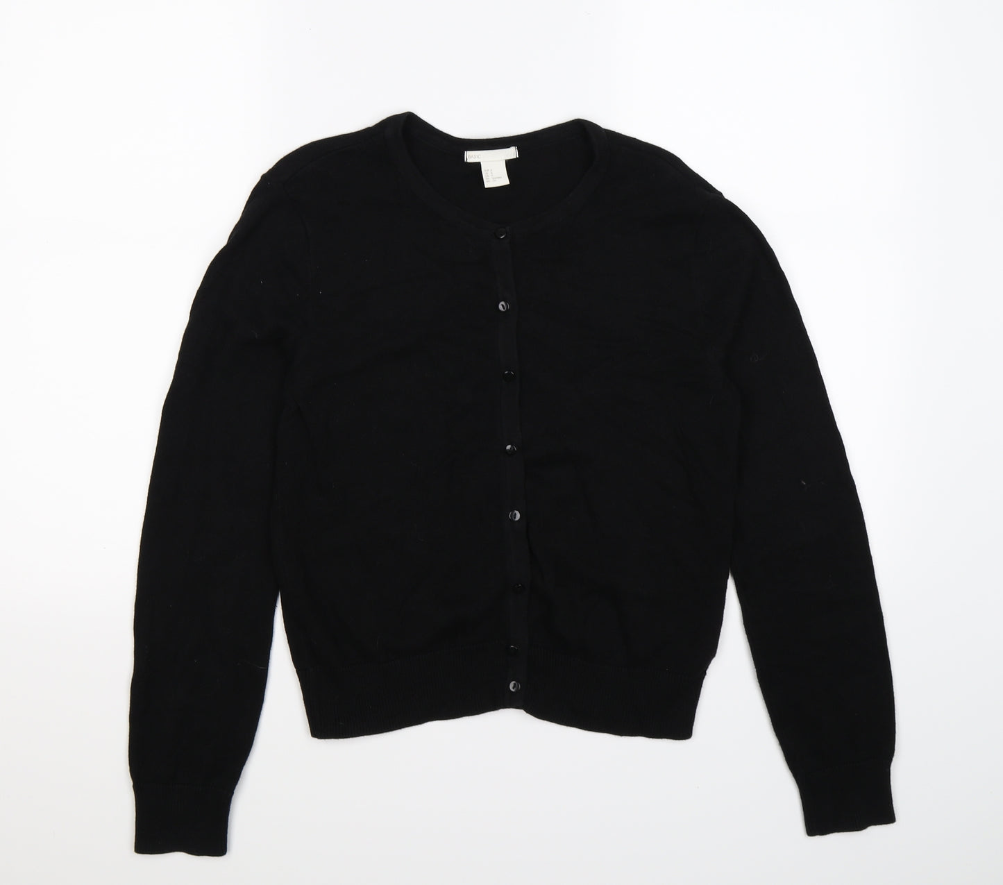 H&M Womens Black  Knit Cardigan Jumper Size S