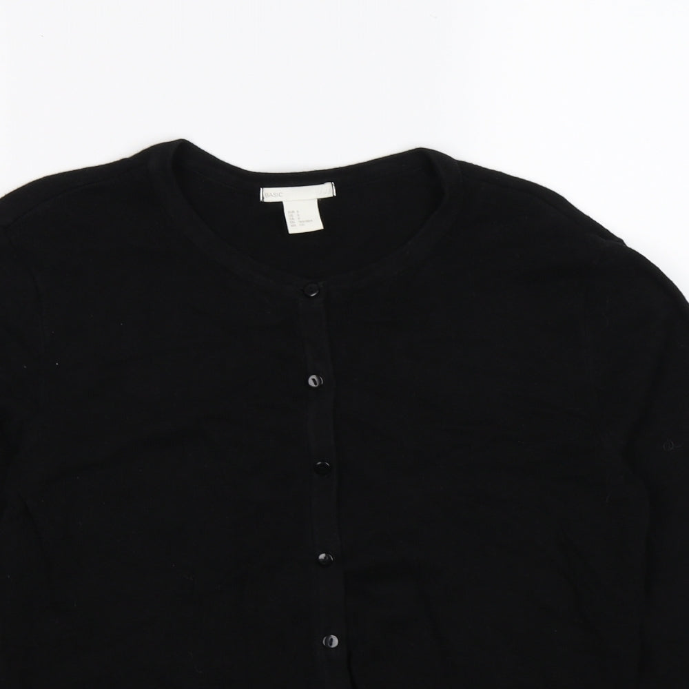 H&M Womens Black  Knit Cardigan Jumper Size S