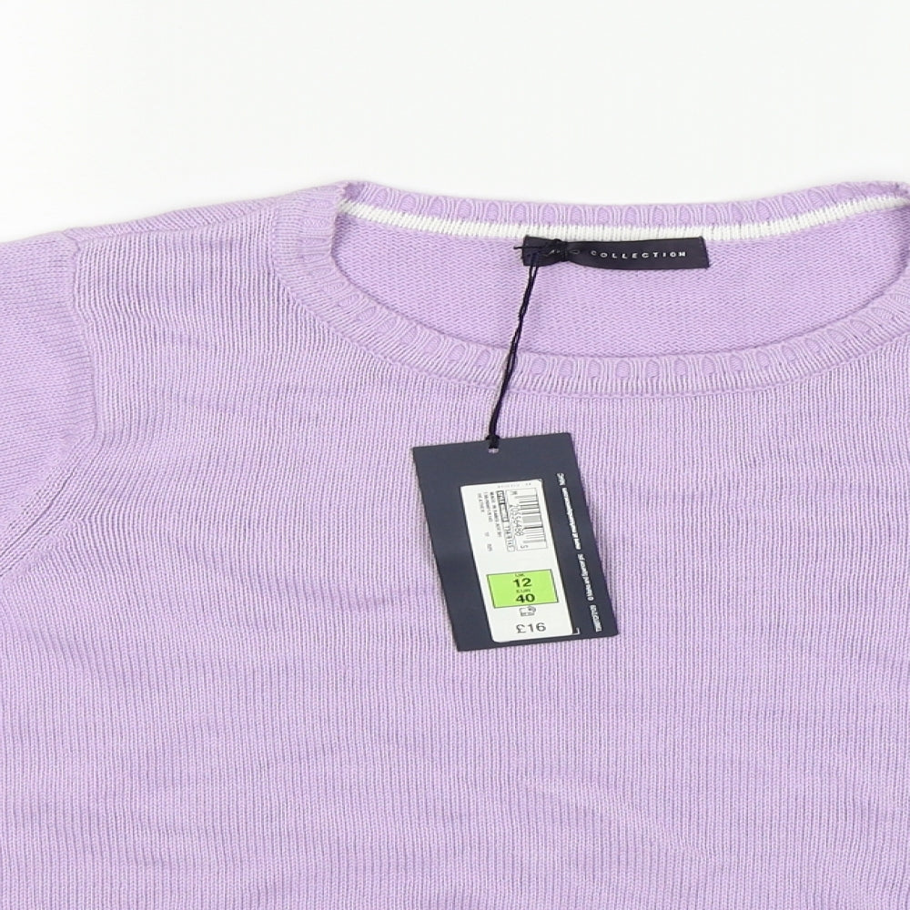 Marks and Spencer Womens Purple  Knit Cardigan Jumper Size 12