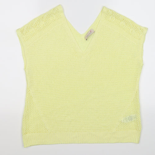 Per Una Womens Yellow  Knit Pullover Jumper Size 14
