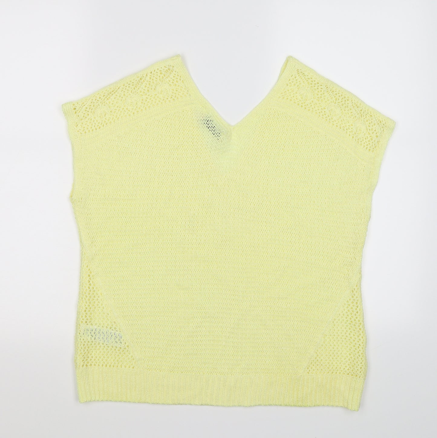 Per Una Womens Yellow  Knit Pullover Jumper Size 14
