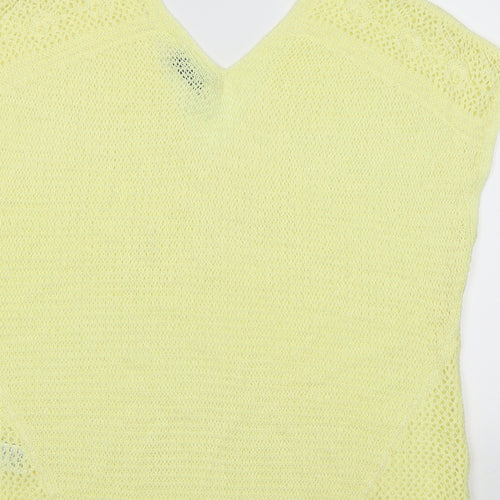 Per Una Womens Yellow  Knit Pullover Jumper Size 14