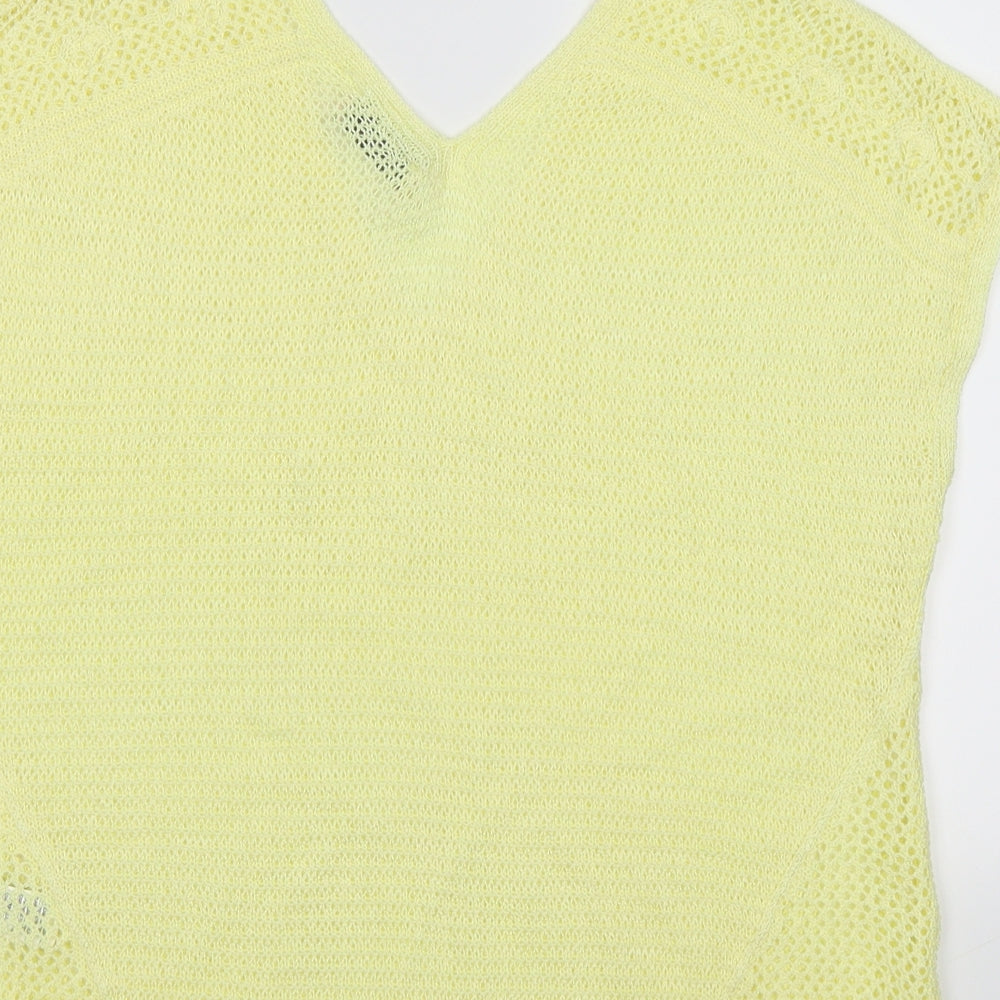 Per Una Womens Yellow  Knit Pullover Jumper Size 14