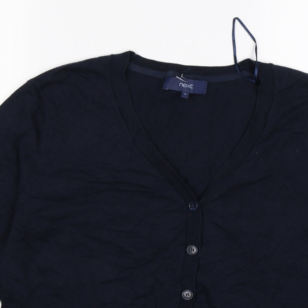 NEXT Womens Blue  Knit Cardigan Jumper Size 14