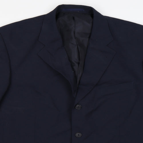 Essentials Mens Blue   Jacket Suit Jacket Size 44
