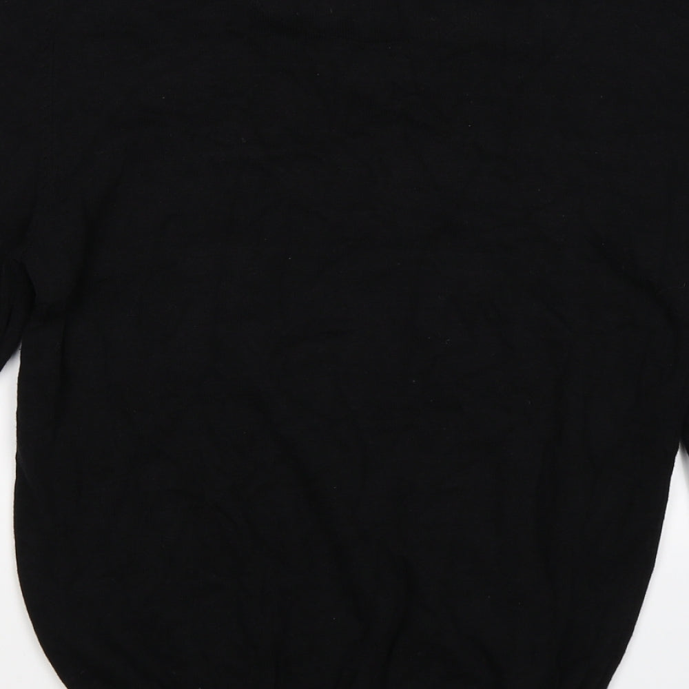 Peacocks Mens Black  Knit Pullover Jumper Size M