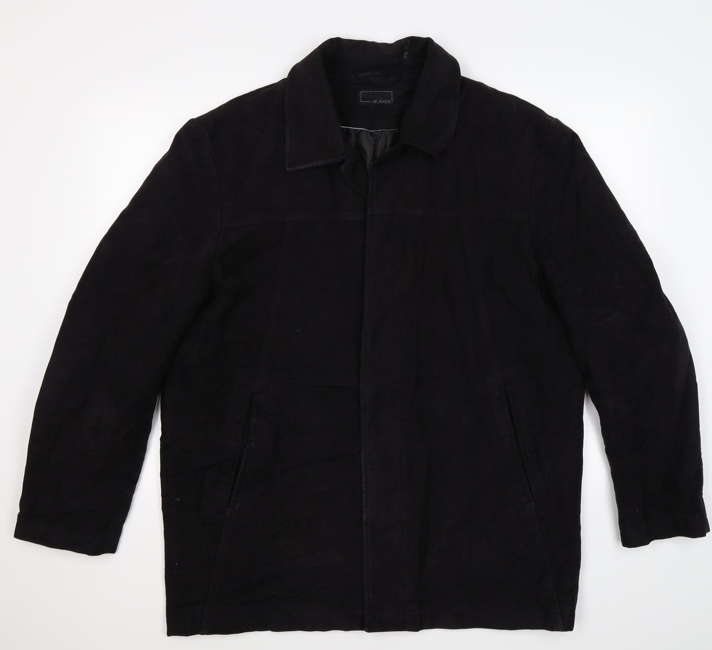 blakes Mens Black  Velvet Jacket Coat Size L