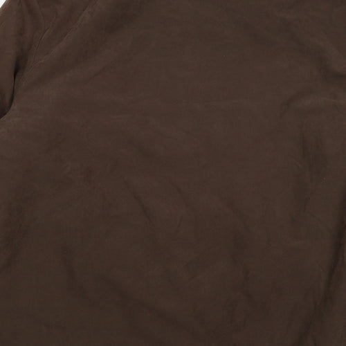 Classics Womens Brown  Velour Windbreaker Coat Size 14