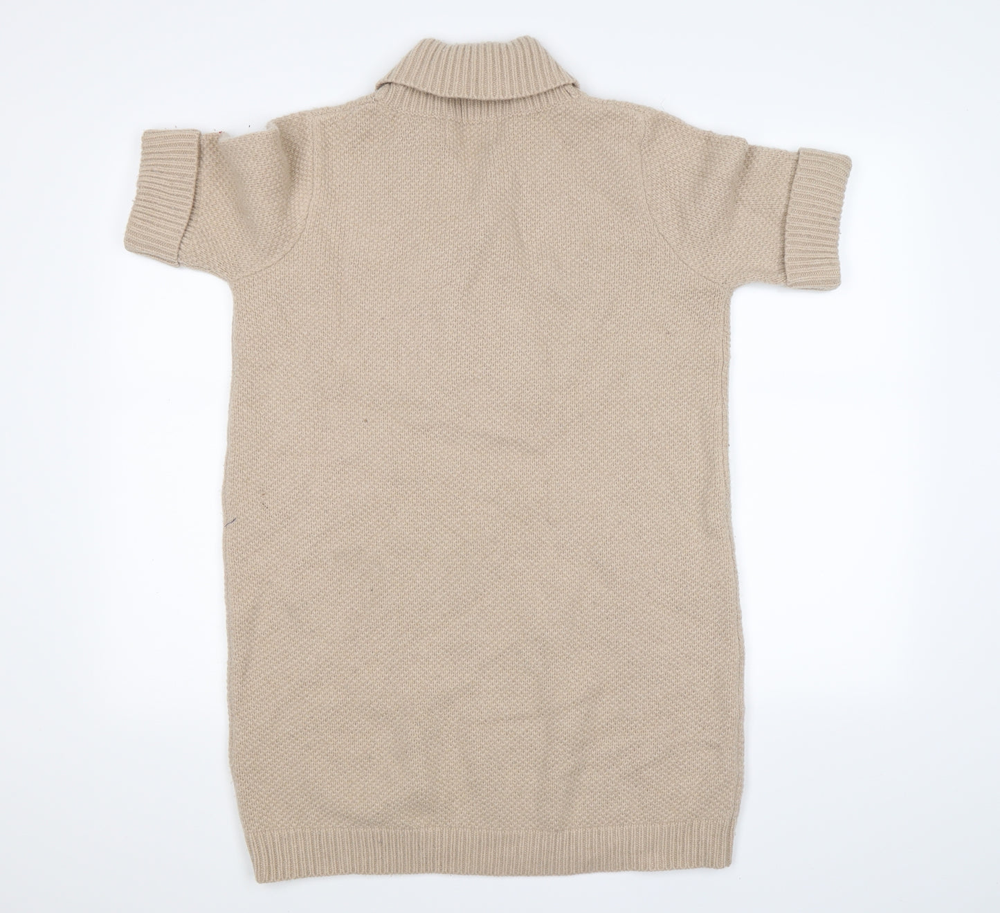 olive and orange Womens Beige  Knit Jumper Dress  Size 10