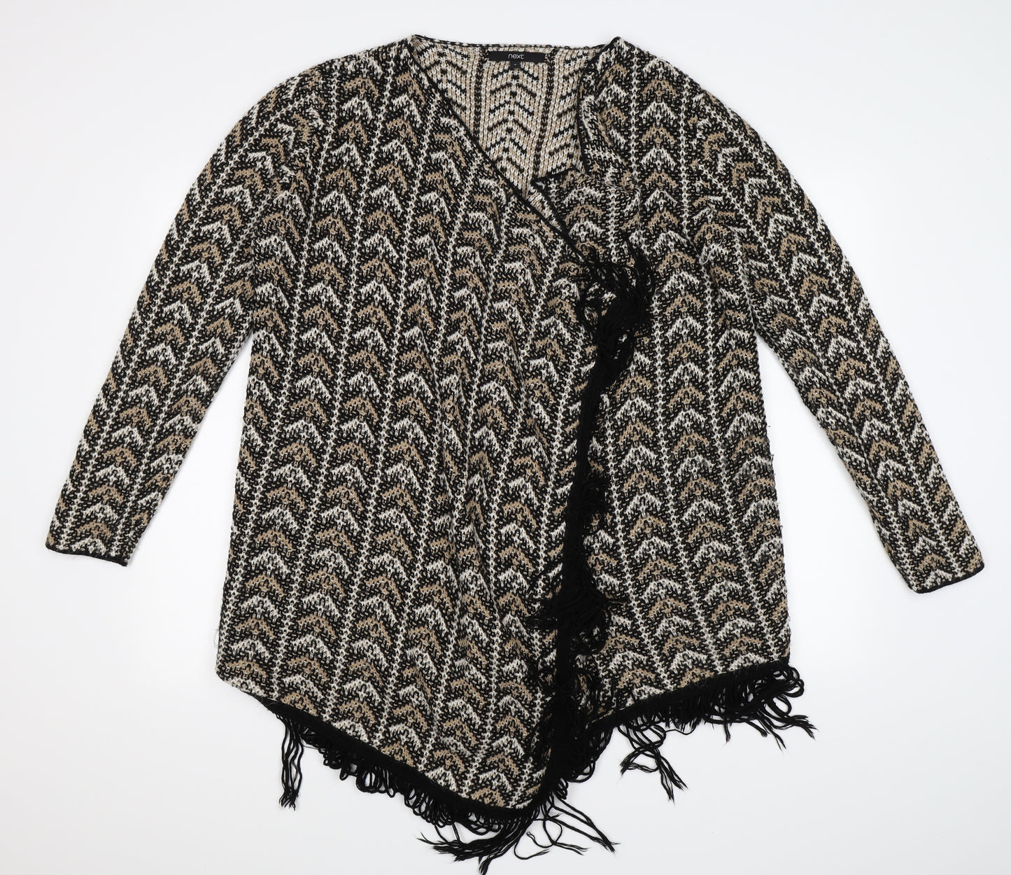 NEXT Womens Brown Floral Knit Cardigan Jumper Size S