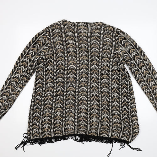 NEXT Womens Brown Floral Knit Cardigan Jumper Size S