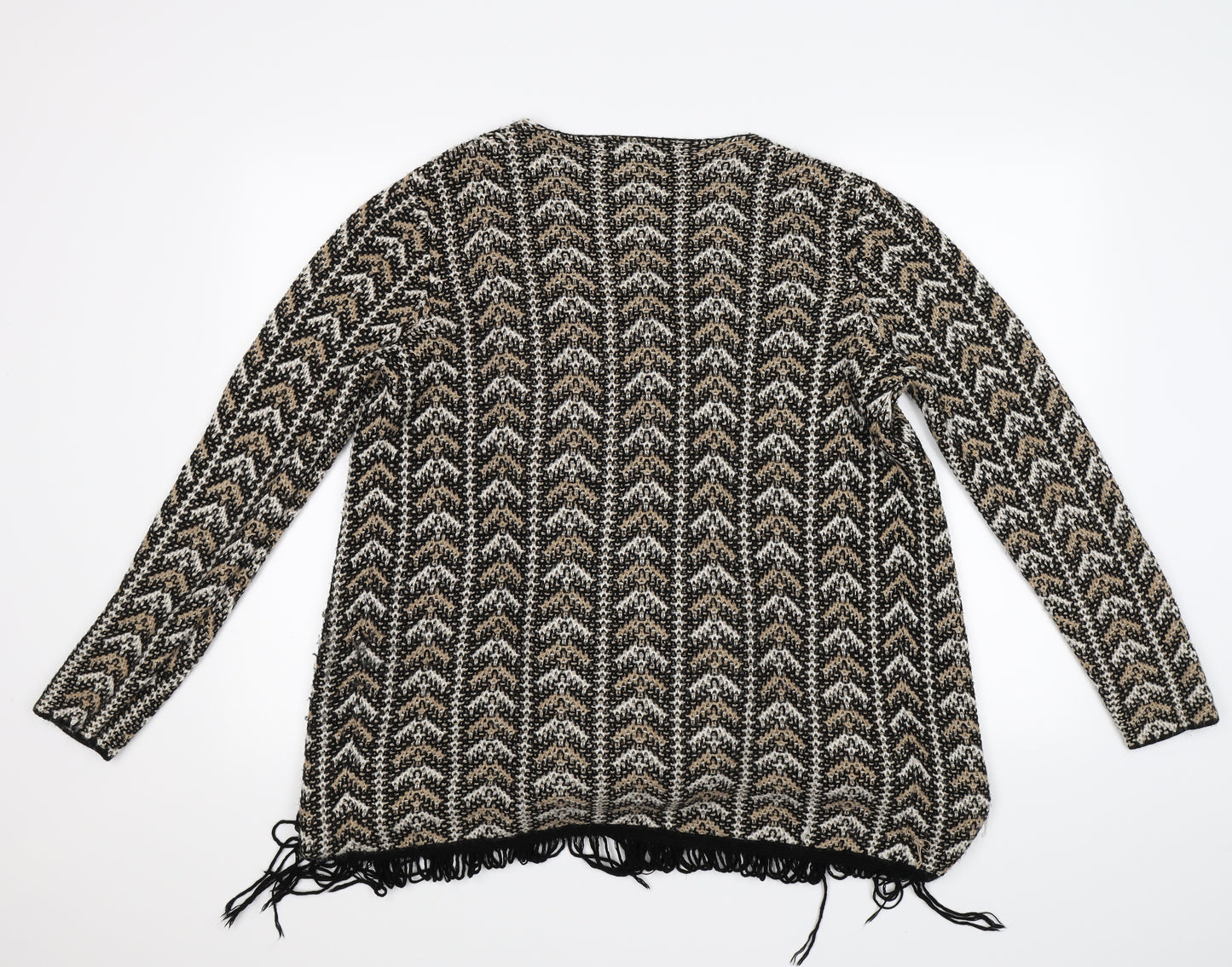 NEXT Womens Brown Floral Knit Cardigan Jumper Size S