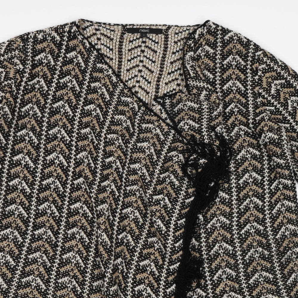 NEXT Womens Brown Floral Knit Cardigan Jumper Size S