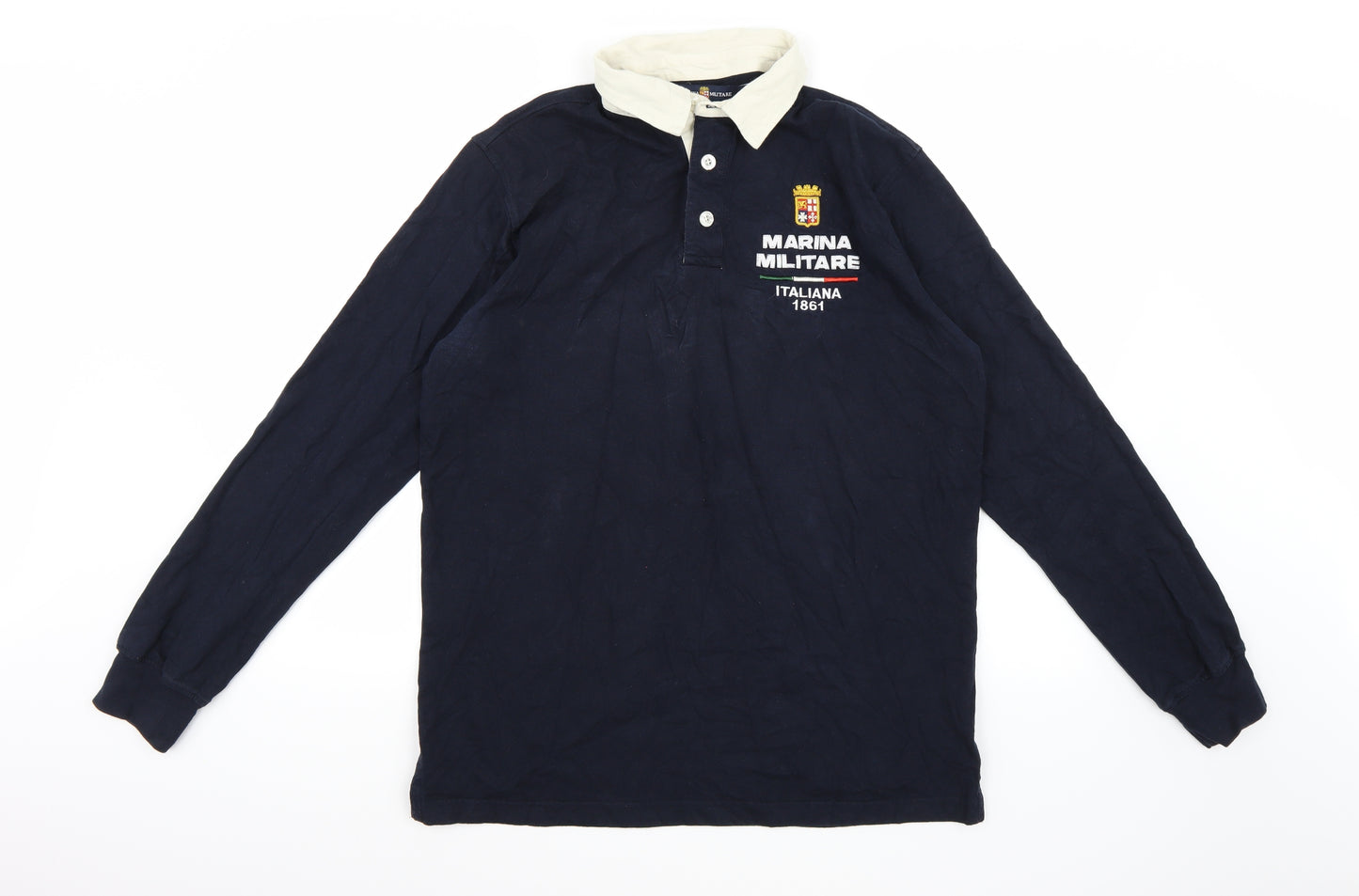 Marina Militare Mens Blue    Polo Size L
