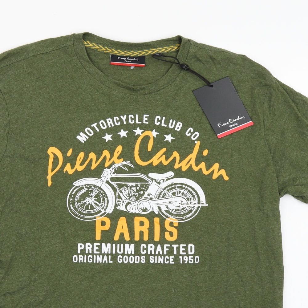 Pierre Cardin Mens Green    T-Shirt Size M