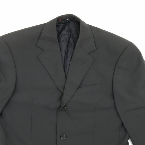 Ciro Citterio Mens Grey  Rayon Jacket Suit Jacket Size 36