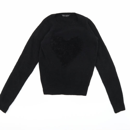 Dorothy Perkins Womens Black  Fleece Pullover Jumper Size 6