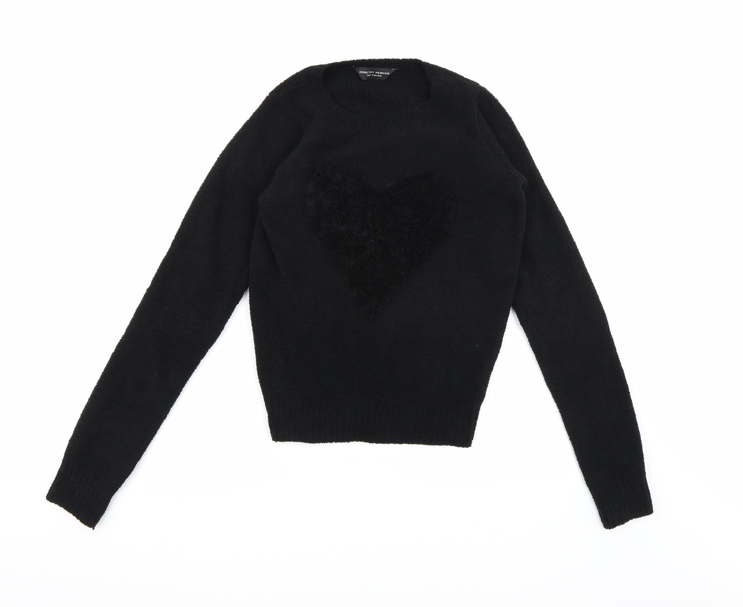 Dorothy Perkins Womens Black  Fleece Pullover Jumper Size 6