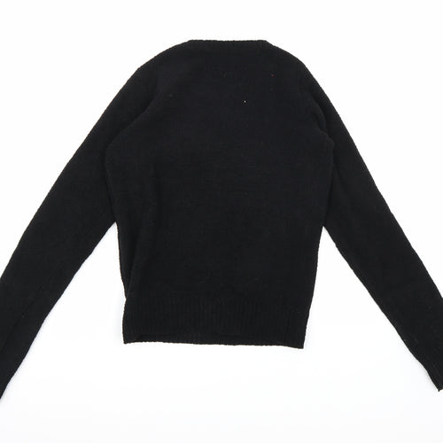 Dorothy Perkins Womens Black  Fleece Pullover Jumper Size 6